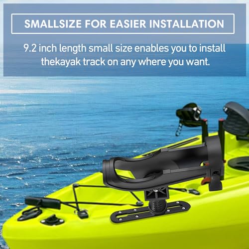 Kayak Track, Kayak Low Profile Track,Kayak Rail, Kayak Accessories Mount Track, Kayak Paddle Holder Kayak Gear Track for Fishing Rod Holde,Fish Finder, Kayak Rod Holder,Anchor Cleats - size: 9 INCH/4 PCS
