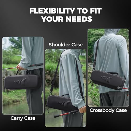 KastKing Fishing Reel Case Medium & Large, Customize Storage, Shockproof Internal Divider Design, Rigid Structural Loadmaster System, Tough and Water-resistant, Keep Reels Protective, Two Size Options - size: Medium