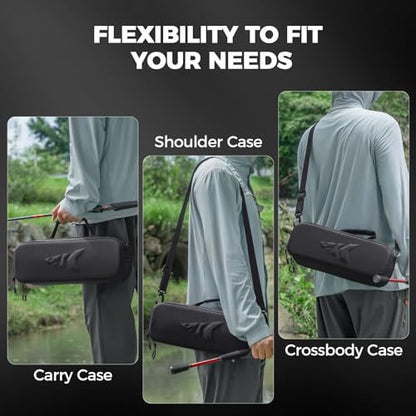 KastKing Fishing Reel Case Medium & Large, Customize Storage, Shockproof Internal Divider Design, Rigid Structural Loadmaster System, Tough and Water-resistant, Keep Reels Protective, Two Size Options - size: Medium