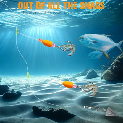Dovesun 220/104/80/60/54/52/42pcs Pompano Rig Floats for Surf Fishing Foam Bobbers for Fishing Fly Fishing Bobbers Floats Bright Color Kit/Round/Cylindrical/Heart/Bullet/Pill/Spin Shape - color: Bullet V2-75pcs