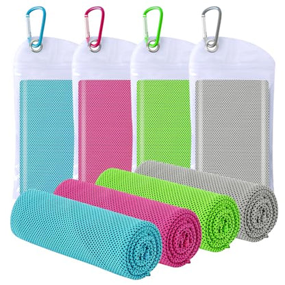 Cooling Towels for Neck and Face - Soft Breathable Chilly Towel, Sweat Wraps, Cool Rags Quick Dry Towel for Hot Weather, Workout, Sports, Yoga, Gym, Hiking, Running, Trips, Golf