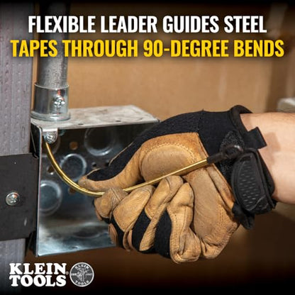 KLEIN TOOLS 50350 13-Inch Flexible Fish Tape Leader, Made in USA, for 1/8-Inch Wide Steel Fish Tapes