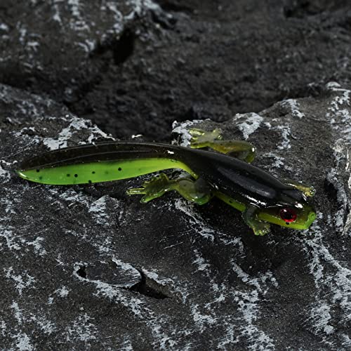 Dr.Fish 6 Pack Soft Plastic Frog Baits, 3.2 Inches Tadpole Swimbaits Frog Lures Bass Crappie Lures Creature Lizard Bait Shad Drop Shot Panfish Bluegill - color: Watermelon