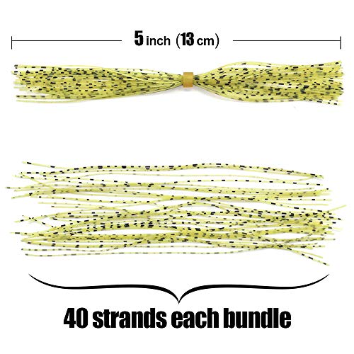 Fly-Tying-Materials-Rubber-Legs-Silicone-Rubber-Skirt 12-24 Colors Fly Tying Supplies - color: Grizzly Micro Legs 12 Colors kit
