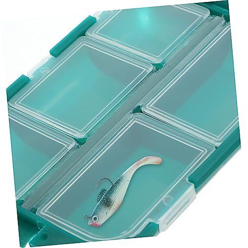 LIOOBO 2pcs Fishing Organizer Small Tackle Storage Plastic Fishing Gear Box Compartment Outdoor Bait Bucket