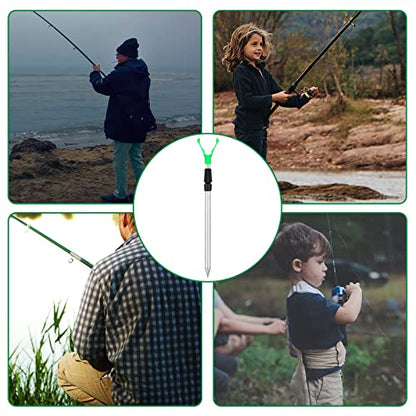 6 Pcs Extendable Fishing Rod Holder for Ground Fishing Pole Holders Surf Catfish Rod Holder for Bank Ground Sand - style: Classic Style