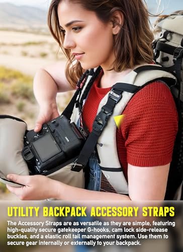 Molle Tactical Backpack Straps 24" Adjustable, Rush Tier System Molle Accessories for Military Assault Backpack Army Rucksack Attachment Nylon Compression Tie Down Strap for Tripod Gear, Sleeping Bag - color: Black 4Packs, style: Style B