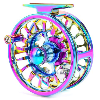 Sougayilang Fly Fishing Reel, Size 5/6,7/8 CNC-Machined Aluminum Alloy Fly Reel,Powerful Lightweight Fly Reels for Trout Fishing - size: 7/8 wt