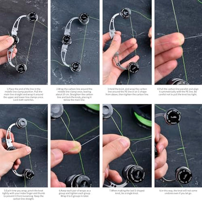 FG Knot Assist Tool，Knot Assist GT Knotter Leader Connection Knot Assist 2.0 for FG Knot Braided Line to Leader Connection Fishing Knot Tying Tool for Braid to Monofilament Leade - color: silver