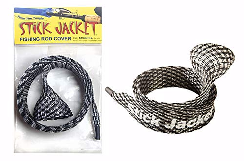 RITE-HITE Orin Briant Stick Jacket Fishing Rod Covers - Spinning Stick Jacket, Comes in a Variety of Colors; Keeps Your Rod Safe and Tangle Free - color: Black Crappie