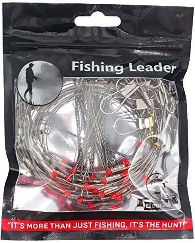 YOTO Fishing Tackle Leaders,Hi-Low Rig,Double Arms Saltwater Stainless Steel Leader with Swivels,High-Strength Fish Wire Gear Equipment, Fishing Gift - color: A2-17.7" 70lb-24pcs