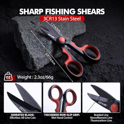 Goture Fishing Tool Kit,Fishing Pliers,Fillet Knife with Sheath,Fish Lip Gripper,Fish Hook Remover,Lanyard,Line Scissors,Sharpener,Stainless Steel Soap,Saltwater Gear Kit,Red/Pink,Gifts for Men/Women - color: A1:9pcs Fishing Tool Kit