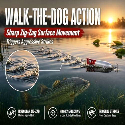 Topwater Popper Fishing Lure for Bass Pike 0.39oz 3.1in Floating Surface Bait with Loud Splashing Cup Mouth - color: color3
