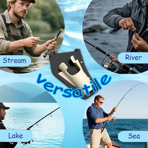 Slide-in Rod Hip Holster Belt Holder Fly Kayak Bank Fishing Fits 35mm Grips | Ambidextrous quick draw abs rod holder fits 2in belts lightweight clip for outdoor anglers trips & holiday gifts