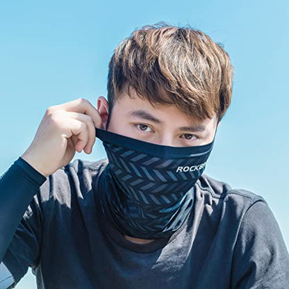ROCKBROS Cooling Neck Gaiter Face Mask Fishing Scarf Face Cover for Men Women - color: Black 1
