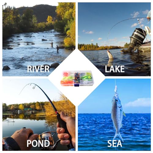 135 PCS Crappie Lures Kit - Crappie Jig Heads Fishing Hooks for Soft Plastic Lures for Trout Bass Walleye Bluegill Perch Catfish