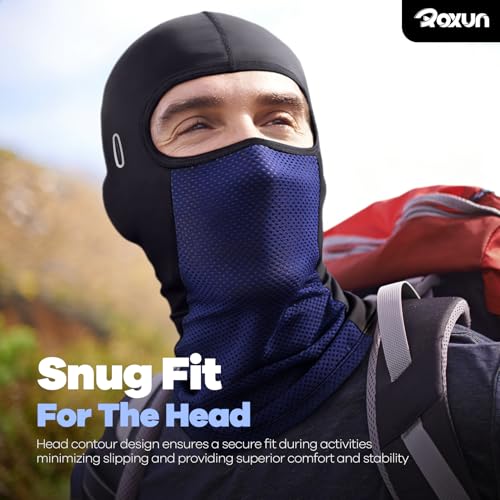 ROXUN Balaclava Moto Face Mask, Summer Cooling Ice Silk Mesh Sun Protection | Ice Silk Cooling, Breathable Mesh, UPF 50+, Helmet Friendly, Glasses Compatible, Versatile Use for Cycling Ski - color: White
