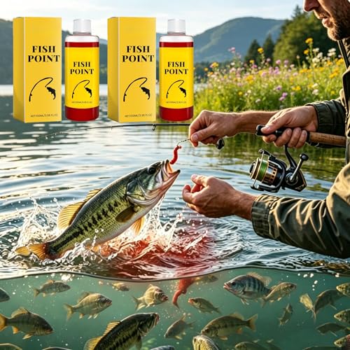 Concentrated Fish Attractant Liquid, Improves Biteresponse 100ml Red Worm Fish Scent Spray for Fishing Baits, Fast-Acting Bait Enhancer for Trout Bass in Lakes Rivers Ponds - color: 2pcs