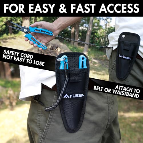 FLISSA Fishing Pliers, Fish Gripper, 2PCS Fishing Tool Kit Includes Multifunctional Fishing Pliers Hook Remover with Sheath and Stainless Steel Fish Lip Gripper, Fishing Gift - style: Plier and Gripper