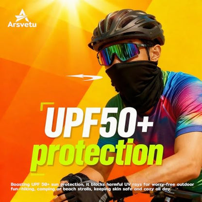 Neck Gaiter 6 Pack UV Protection Cooling Hiking Face Cover MenWomen - color: Multicoloured 09