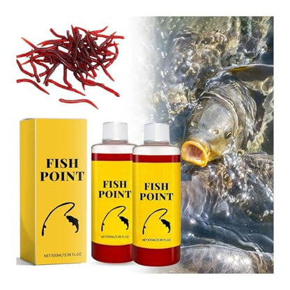 Concentrated Fish Attractant Liquid, Powerful Red Worm Fish Attractants Spray, 100ml Fishing Bait Scent Attractant, Fast-Acting Red Worm Bait Additive for Freshwater Fishing - color: 2Pack
