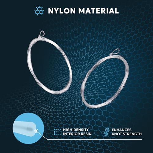 SF Pre-Tied Loop Fly Fishing Tapered Leader Nylon Clear Trout Freshwater Saltwater Bonefish Permit Bass Salmon Steelhead 7.5FT 9FT 10FT 12FT 15FT 0X 1X 2X 3X 4X 5X 6X 7X - size: 7.5FT-3X(2)4X(2)5X(2), style: Freshwater Knotted 6-pack