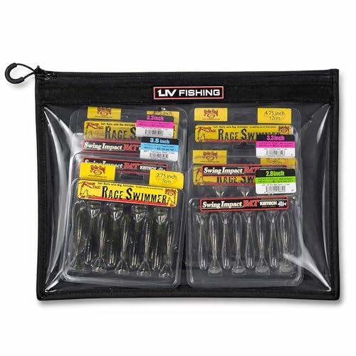 Fishing Tackle Storage Bags - Clear, 6 Pack | Zip Bags for Organizing Baits and Tackle. Extremely Durabality. Holds 30+ bags of baits. (10x12in, 6, Piece) - size: 10 x 12in