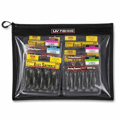 Fishing Tackle Storage Bags - Clear, 6 Pack | Zip Bags for Organizing Baits and Tackle. Extremely Durabality. Holds 30+ bags of baits. (10x12in, 6, Piece) - size: 10 x 12in