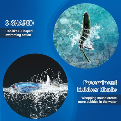 Fishing Lures Tackle Box Bass Kit,Saltwater & Freshwater Baits Set | 1.Bionic Swimbait and spinnerbaits 2.Suitable for beginners and gifts for kids 3.experiment with different techniques - color: 77pcs Fishing Tackle Box