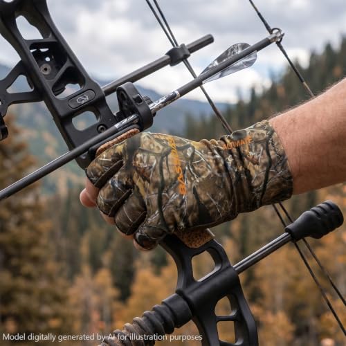 Bassdash ALTIMATE UPF 50+ Sun Protection Fingerless Fishing Gloves Men - color: Autumn Forest, size: Medium
