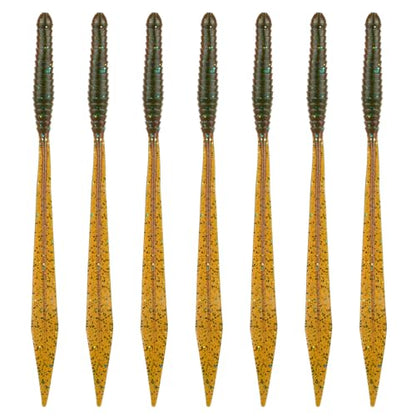 6th Sense – Ridge Worm – Soft Plastic Worm – Bass Fishing – Long Flowing Ribbon Tail Worm – Made in the USA (7 per Pack) - color: Plum Melon Magic
