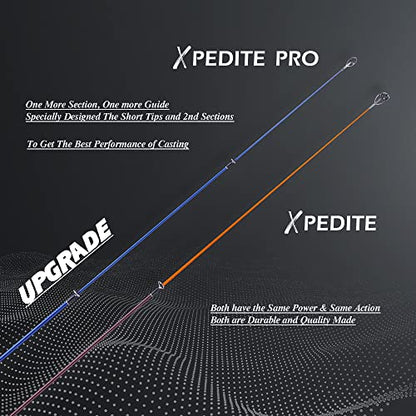 EOW XPEDITE PRO Portable Telescopic Casting and Spinning Fishing Rods, 24T Carbon Blanks & Solid Carbon Tip, Cork Handle, Travel Rod, Short Collapsible Rods - style: Casting 7' /Power M /Action Fast