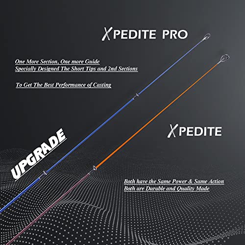 EOW XPEDITE PRO Portable Telescopic Casting and Spinning Fishing Rods, 24T Carbon Blanks & Solid Carbon Tip, Cork Handle, Travel Rod, Short Collapsible Rods - style: Spinning 5'6" /Power M /Action Fast