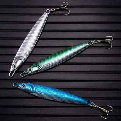Dr.Fish Fishing Jigs Jigging Spoon Saltwater Fishing Lure Casting Metal Spoon Surf Fishing Mackerel Striper Lures Stinger Bluefish Vertical Diamond Jig - color: Mixed Colors, size: 1/2oz-3 Pieces