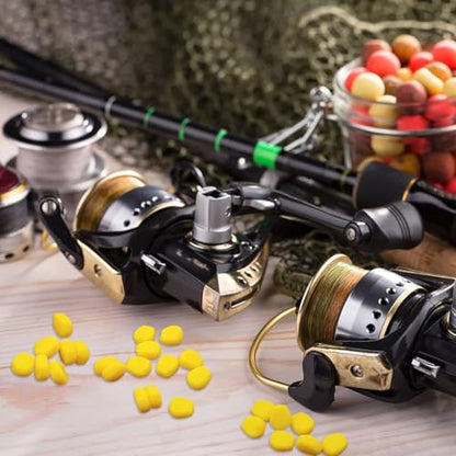 100 Pcs Fake Corn Carp Fishing Bait, Soft Maggot Bait Bread Worm, Soft Silicone Easy Floating Lure,Bass Fishing Worms Lures, Bait Equipment for Trout Catfish Carp Catfish