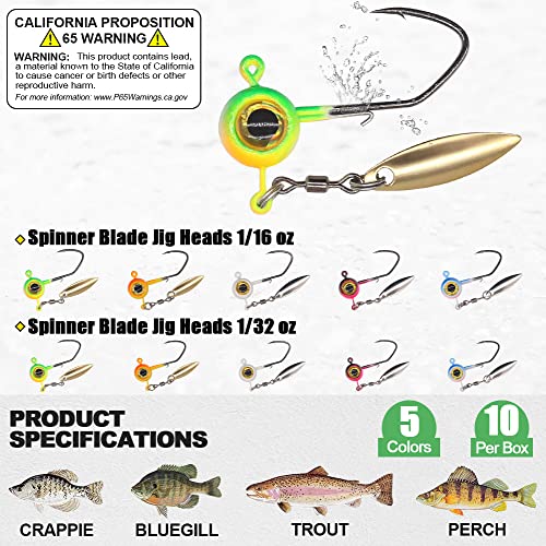 Crappie-Baits- Plastics-Jig-Heads-Kit-Shad-Minnow-Fishing-Lures-for Crappie-Panfish-Bluegill-40 &135 Piece Kit - color: BABY SHAD 40 pc.KIT COMBO 1