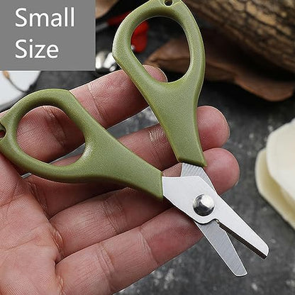Fishing Fishing Scissors for Braided Line, Fishing Line Cutter Saltwater and Freshwater, Fishing Serrated Shears with Split Ring Function, 4.3” Blue - color: Blue
