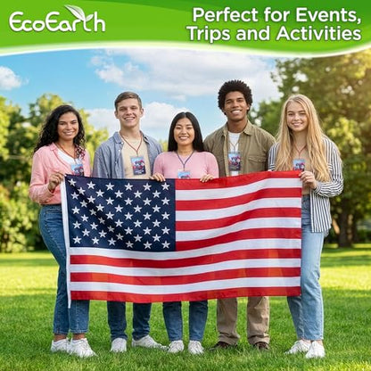 EcoEarth 4x6 Inch Passport & Card Holders with Soft Edge (Clear, 50 PK) - Extra Large (XXL) Vertical ID Holder - Resealable and Waterproof Identification Name Card Holder | EcoEarth clear plastic waterproof passport holder with soft edge and zipper seal,