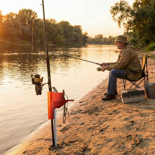 AceOrbit Sand Spike for Surf Fishing Bait Box Cutting Board PVC Portable Beach Fishing Rod Holder for Beaches, Rivers and Sandy Beaches Outdoor Angling