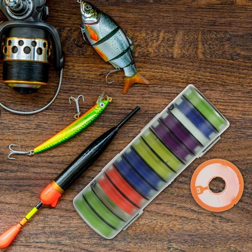 CLISPEED Portable Fishing Line Storage Box Fishing Reel Organizer Case PC Material Lightweight for Protecting for Travelling and Storing