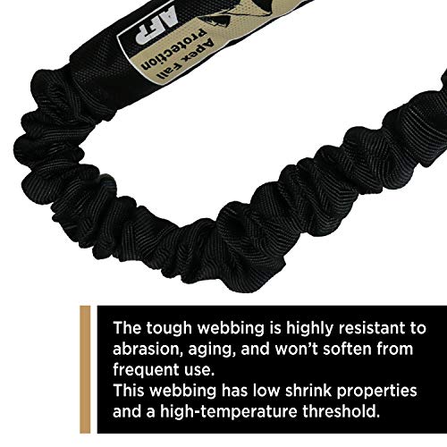 AFP 6 FT Single Leg Internal Shock Absorbing Safety Lanyard with Dual Snap Hooks