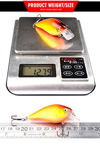 PROBEROS Crankbaits Set Fishing Lure Hard Baits Swimbaits Boat Ocean Topwater Lures Kit Fishing Tackle Hard Baits Set for Trout Bass Perch Fishing Topwater Lures Set - color: 407-0.44oz/3.0inch-6pcs
