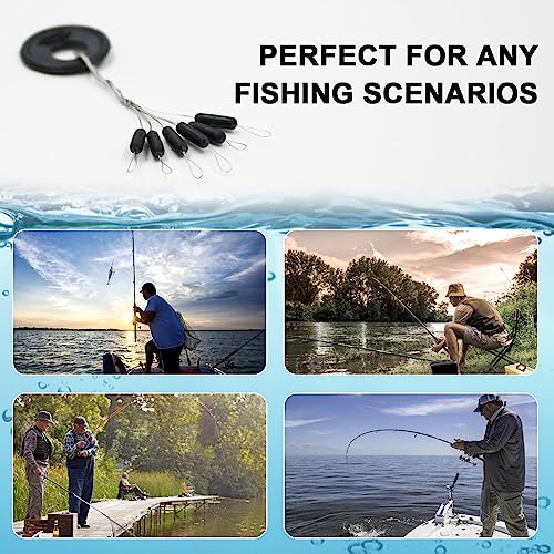 600 Pieces Fishing Bobber Stops, Float Sinker Stops, Portable Fishing Accessories, Freshwater Saltwater Bobbers for Fishing, Slip Float Tackle Kit - size: XS (Column)