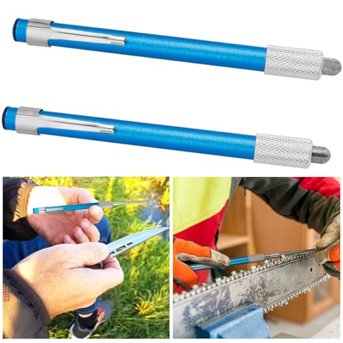 Wolfride 2Pcs Serrated Knife Sharpener, Retractable Diamond Sharpening Rod Multifunctional Knife Sharpening Tool for Outdoor Kitchen Fishing Hunting