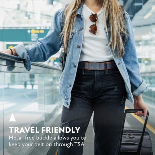 Arcade Belts A2 Unisex Adventure Belt: Heavy Duty Stretch, Metal Free Buckle - color: Atlas - Navy, size: Standard (Up to 40"); 1.5" Wide