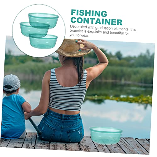 UPKOCH 3pcs Non-Stick Fishing Bait Basin Thick Stackable Mixing Bowls for Easy Bait Storage Outdoor Fishing Tools and Lightweight Design for Anglers