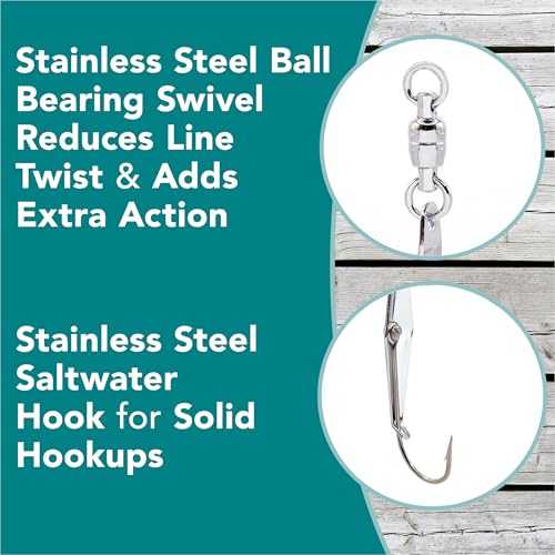 CLARKSPOON Spoon-Squid Precision Fishing Spoon for Spanish Mackerel, Bluefish, Tuna, Atlantic Bonito, & More! - Size 0 Spoon-Squid w/Ball Bearing Swivel - 5 Pack Assortment
