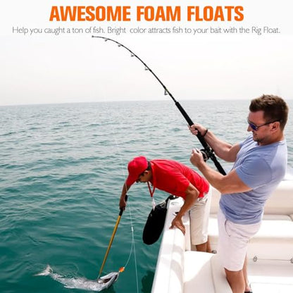 Dovesun 220/104/80/60/54/52/42pcs Pompano Rig Floats for Surf Fishing Foam Bobbers for Fishing Fly Fishing Bobbers Floats Bright Color Kit/Round/Cylindrical/Heart/Bullet/Pill/Spin Shape - color: Pill-52pcs