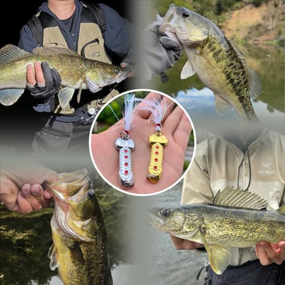 5Pcs Funny Fishing Lures for Men Freshwater Saltwater Fishing Equipment Fishing Spinner Baits for Bass/Trout Gag Gift for Valentine's Day, White Elephant Festival Father's Day - color: Silvery