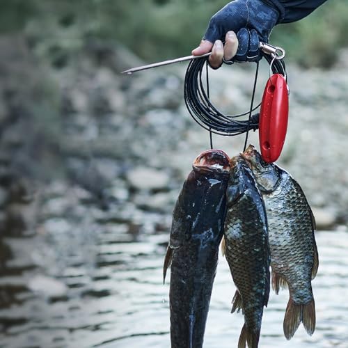 Stainless Steel Fish Holder for Secure Live Survival Fishing Gear Tool for Anglers Use Stainless Steel Stringer Keeper Live Holder - color: 8 meters